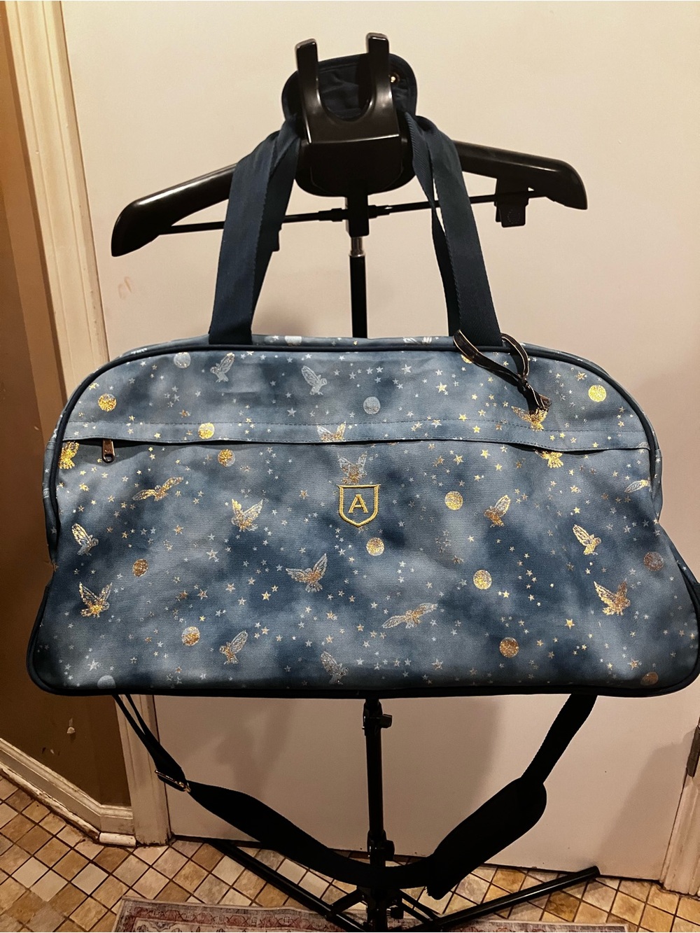 NWT PB Teen Harry Potter Enchanted Night Sky Carry On Duffel Set Monogram A - Picture 4 of 16